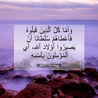 Picture 07 - يوحنَّا 1:12 AVD - وَأَمَّا كُلُّ ٱلَّذِينَ - Bible Verse Picture