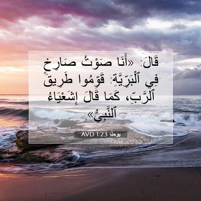 Picture 07 - يوحنَّا 1:23 AVD - قَالَ: «أَنَا صَوْتُ - Bible Verse Picture