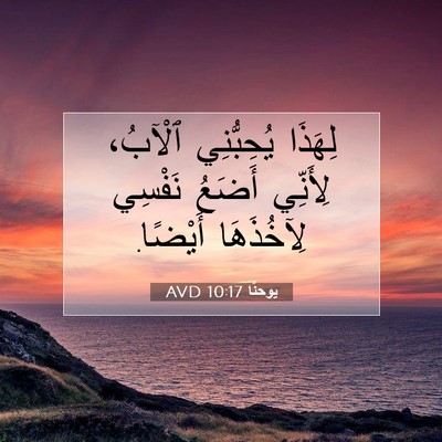 Picture 07 - يوحنَّا 10:17 AVD - لِهَذَا يُحِبُّنِي - Bible Verse Picture