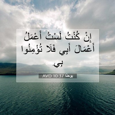 Picture 07 - يوحنَّا 10:37 AVD - إِنْ كُنْتُ لَسْتُ - Bible Verse Picture