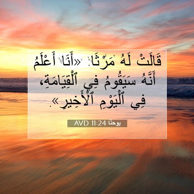 Picture 07 - يوحنَّا 11:24 AVD - قَالَتْ لَهُ مَرْثَا: - Bible Verse Picture