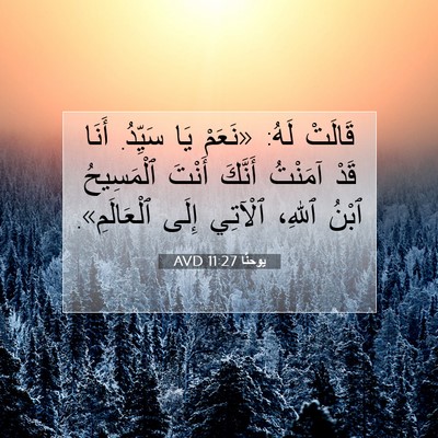 Picture 07 - يوحنَّا 11:27 AVD - قَالَتْ لَهُ: «نَعَمْ يَا - Bible Verse Picture