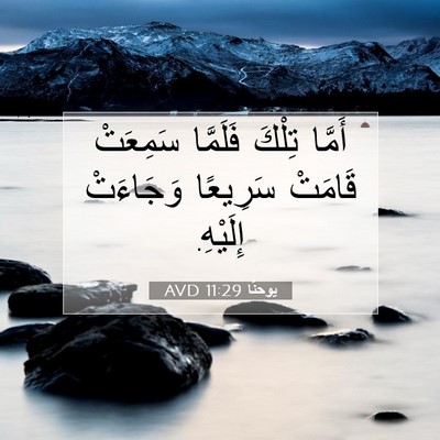 Picture 07 - يوحنَّا 11:29 AVD - أَمَّا تِلْكَ فَلَمَّا - Bible Verse Picture