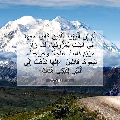 Picture 07 - يوحنَّا 11:31 AVD - ثُمَّ إِنَّ ٱلْيَهُودَ - Bible Verse Picture
