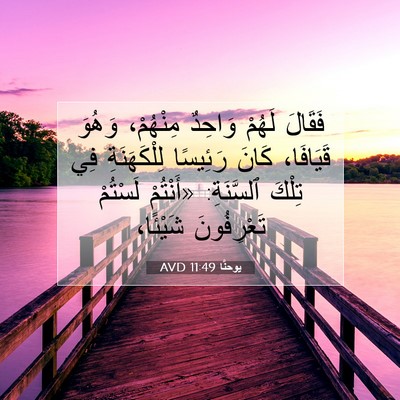 Picture 07 - يوحنَّا 11:49 AVD - فَقَالَ لَهُمْ وَاحِدٌ - Bible Verse Picture