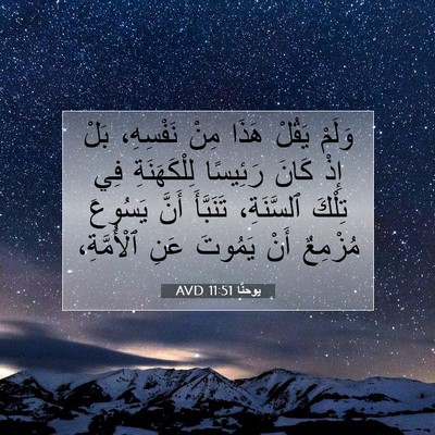 Picture 07 - يوحنَّا 11:51 AVD - وَلَمْ يَقُلْ هَذَا مِنْ - Bible Verse Picture