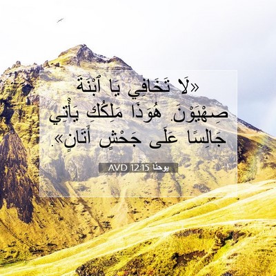 Picture 07 - يوحنَّا 12:15 AVD - «لَا تَخَافِي يَا ٱبْنَةَ - Bible Verse Picture