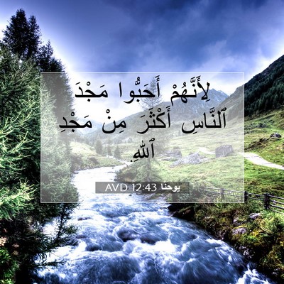 Picture 07 - يوحنَّا 12:43 AVD - لِأَنَّهُمْ أَحَبُّوا - Bible Verse Picture