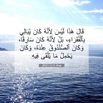Picture 07 - يوحنَّا 12:6 AVD - قَالَ هَذَا لَيْسَ - Bible Verse Picture