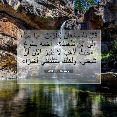 Picture 07 - يوحنَّا 13:36 AVD - قَالَ لَهُ سِمْعَانُ - Bible Verse Picture