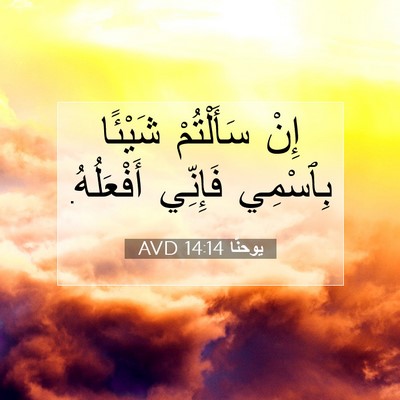 Picture 07 - يوحنَّا 14:14 AVD - إِنْ سَأَلْتُمْ شَيْئًا - Bible Verse Picture