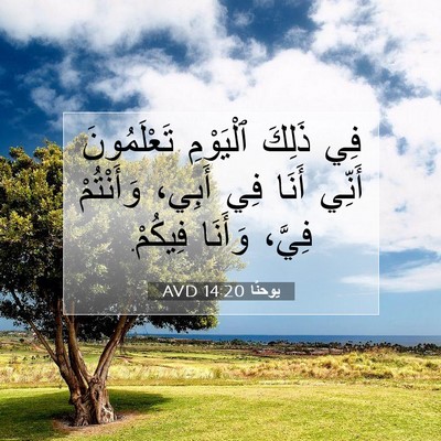 Picture 07 - يوحنَّا 14:20 AVD - فِي ذَلِكَ ٱلْيَوْمِ - Bible Verse Picture