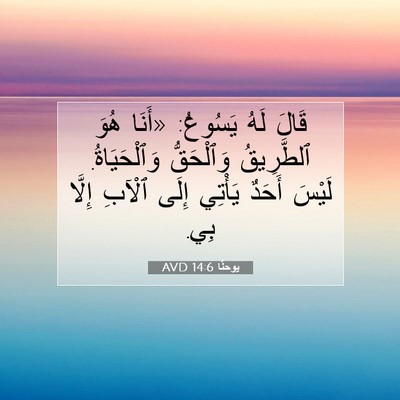 Picture 07 - يوحنَّا 14:6 AVD - قَالَ لَهُ يَسُوعُ: «أَنَا - Bible Verse Picture