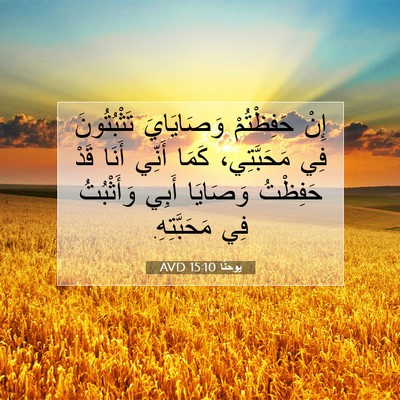 Picture 07 - يوحنَّا 15:10 AVD - إِنْ حَفِظْتُمْ - Bible Verse Picture