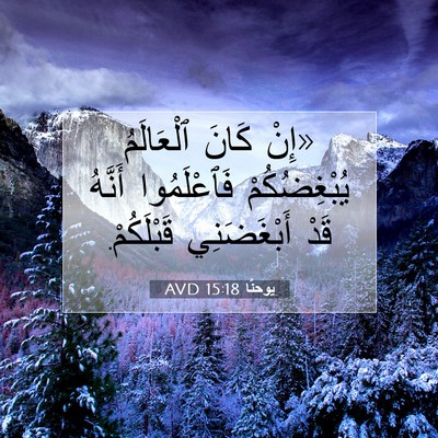 Picture 07 - يوحنَّا 15:18 AVD - «إِنْ كَانَ ٱلْعَالَمُ - Bible Verse Picture