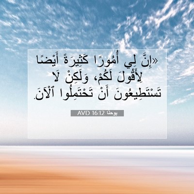 Picture 07 - يوحنَّا 16:12 AVD - «إِنَّ لِي أُمُورًا - Bible Verse Picture