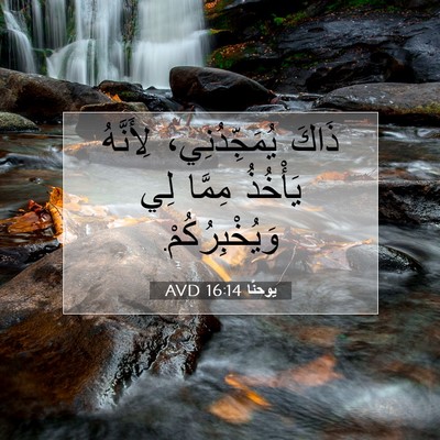 Picture 07 - يوحنَّا 16:14 AVD - ذَاكَ يُمَجِّدُنِي، - Bible Verse Picture