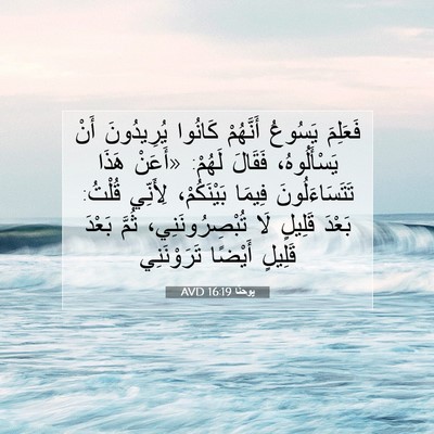 Picture 07 - يوحنَّا 16:19 AVD - فَعَلِمَ يَسُوعُ - Bible Verse Picture