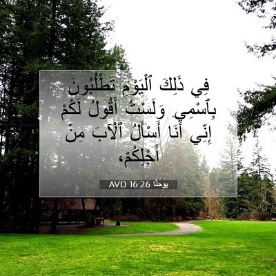 Picture 07 - يوحنَّا 16:26 AVD - فِي ذَلِكَ ٱلْيَوْمِ - Bible Verse Picture
