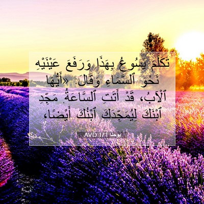 Picture 07 - يوحنَّا 17:1 AVD - تَكَلَّمَ يَسُوعُ بِهَذَا - Bible Verse Picture