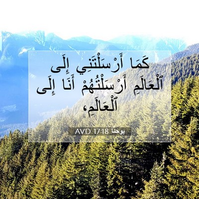 Picture 07 - يوحنَّا 17:18 AVD - كَمَا أَرْسَلْتَنِي إِلَى - Bible Verse Picture