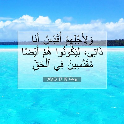 Picture 07 - يوحنَّا 17:19 AVD - وَلِأَجْلِهِمْ أُقَدِّسُ - Bible Verse Picture