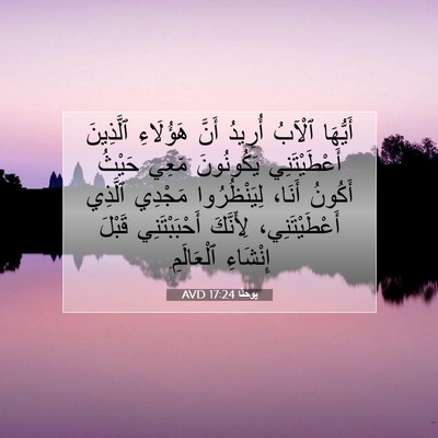 Picture 07 - يوحنَّا 17:24 AVD - أَيُّهَا ٱلْآبُ أُرِيدُ - Bible Verse Picture