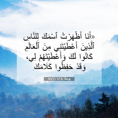 Picture 07 - يوحنَّا 17:6 AVD - «أَنَا أَظْهَرْتُ ٱسْمَكَ - Bible Verse Picture