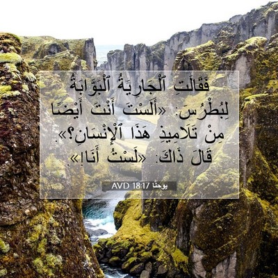 Picture 07 - يوحنَّا 18:17 AVD - فَقَالَتِ ٱلْجَارِيَةُ - Bible Verse Picture