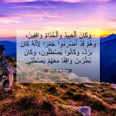 Picture 07 - يوحنَّا 18:18 AVD - وَكَانَ ٱلْعَبِيدُ - Bible Verse Picture
