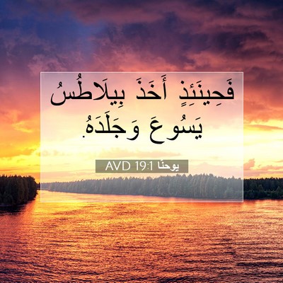 Picture 07 - يوحنَّا 19:1 AVD - فَحِينَئِذٍ أَخَذَ - Bible Verse Picture