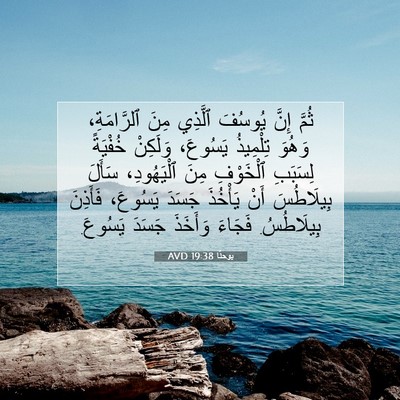 Picture 07 - يوحنَّا 19:38 AVD - ثُمَّ إِنَّ يُوسُفَ - Bible Verse Picture