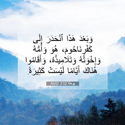Picture 07 - يوحنَّا 2:12 AVD - وَبَعْدَ هَذَا ٱنْحَدَرَ - Bible Verse Picture