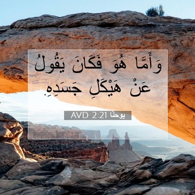 Picture 07 - يوحنَّا 2:21 AVD - وَأَمَّا هُوَ فَكَانَ - Bible Verse Picture