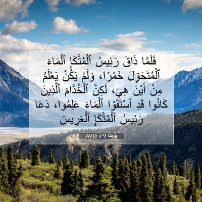 Picture 07 - يوحنَّا 2:9 AVD - فَلَمَّا ذَاقَ رَئِيسُ - Bible Verse Picture