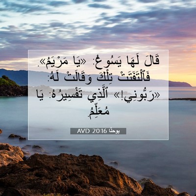Picture 07 - يوحنَّا 20:16 AVD - قَالَ لَهَا يَسُوعُ: «يَا - Bible Verse Picture