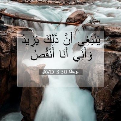 Picture 07 - يوحنَّا 3:30 AVD - يَنْبَغِي أَنَّ ذَلِكَ - Bible Verse Picture