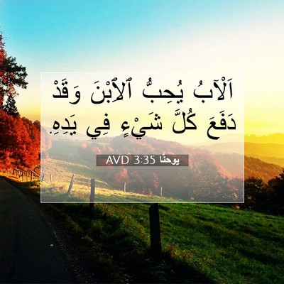 Picture 07 - يوحنَّا 3:35 AVD - اَلْآبُ يُحِبُّ ٱلِٱبْنَ - Bible Verse Picture