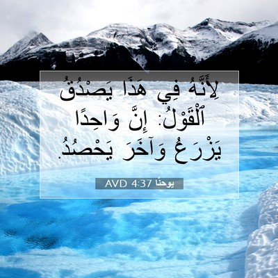 Picture 07 - يوحنَّا 4:37 AVD - لِأَنَّهُ فِي هَذَا - Bible Verse Picture