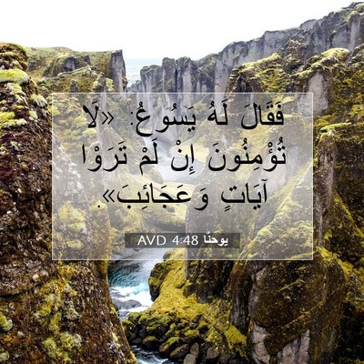 Picture 07 - يوحنَّا 4:48 AVD - فَقَالَ لَهُ يَسُوعُ: «لَا - Bible Verse Picture