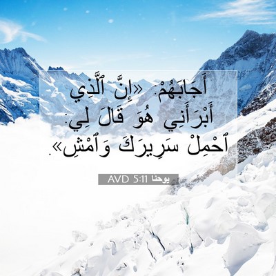 Picture 07 - يوحنَّا 5:11 AVD - أَجَابَهُمْ: «إِنَّ - Bible Verse Picture