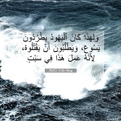 Picture 07 - يوحنَّا 5:16 AVD - وَلِهَذَا كَانَ - Bible Verse Picture