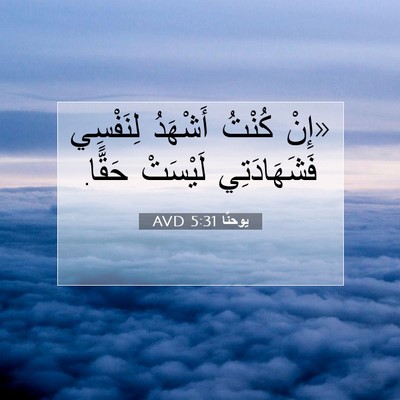 Picture 07 - يوحنَّا 5:31 AVD - «إِنْ كُنْتُ أَشْهَدُ - Bible Verse Picture