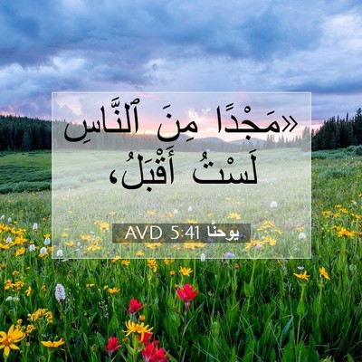 Picture 07 - يوحنَّا 5:41 AVD - «مَجْدًا مِنَ ٱلنَّاسِ - Bible Verse Picture