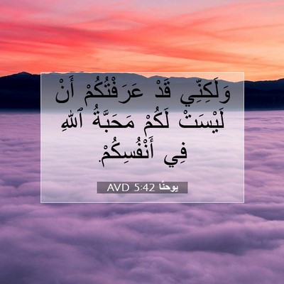 Picture 07 - يوحنَّا 5:42 AVD - وَلَكِنِّي قَدْ - Bible Verse Picture