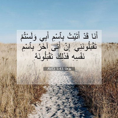 Picture 07 - يوحنَّا 5:43 AVD - أَنَا قَدْ أَتَيْتُ - Bible Verse Picture