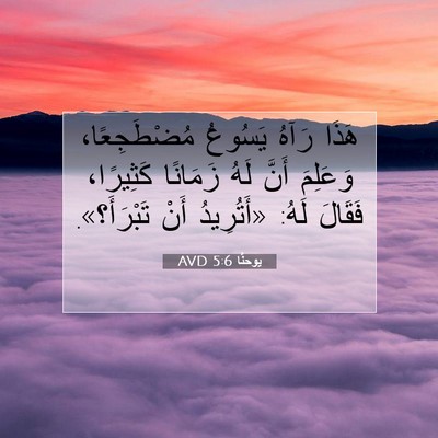 Picture 07 - يوحنَّا 5:6 AVD - هَذَا رَآهُ يَسُوعُ - Bible Verse Picture