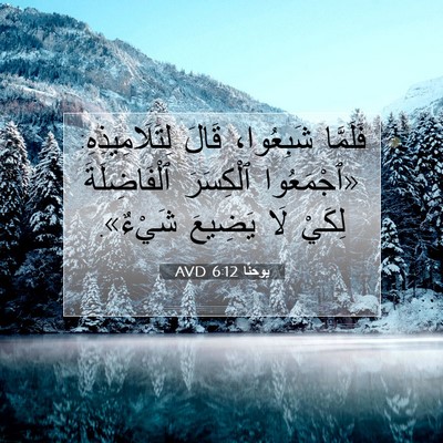 Picture 07 - يوحنَّا 6:12 AVD - فَلَمَّا شَبِعُوا، قَالَ - Bible Verse Picture