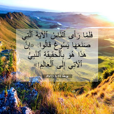 Picture 07 - يوحنَّا 6:14 AVD - فَلَمَّا رَأَى ٱلنَّاسُ - Bible Verse Picture