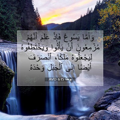 Picture 07 - يوحنَّا 6:15 AVD - وَأَمَّا يَسُوعُ فَإِذْ - Bible Verse Picture